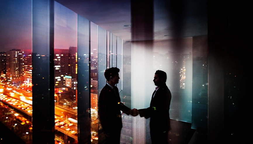 Corporate leaders building trust through ethical business practices and anti-corruption compliance programs.